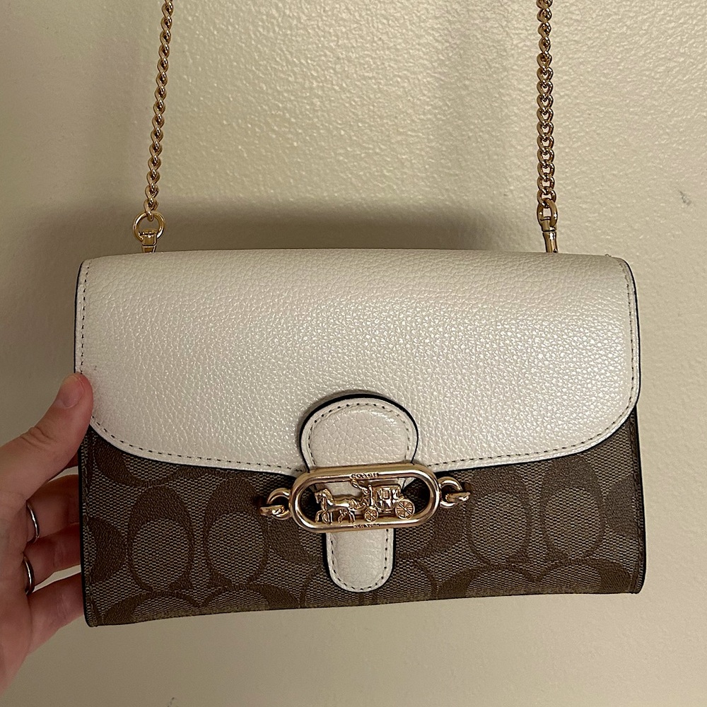 Coach Jade Chain Crossbody/Wristlet In Signature Canvas